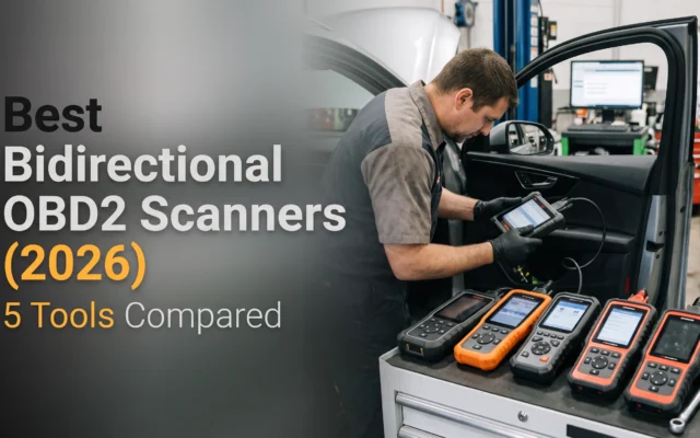 Five bidirectional OBD2 scanners compared in 2026 for advanced vehicle diagnostics and active testing